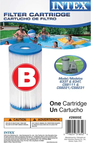 Miniatura 5 de Intex Cartucho de bomba de filtro de repuesto tipo B para piscina (10 unidades)