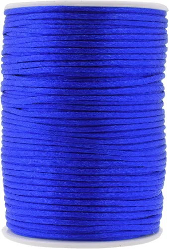 Miniatura 120 de Mandala Crafts Cordón de Satén de Nailon 2mm Cordón Rattail Champagne - 100 Yardas Cordón de Nailon Chino para Nudos Cordón de Seda Cola de Rata