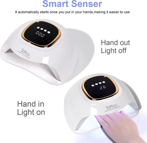 Miniatura 8 de MIRAGE LAYON Lámpara de Uñas UV - Secado Rápido, Potente y Eficiente, Lámpara LED de Uñas con 4 Ajustes de Tiempo y Sensor Automático Infrarrojo