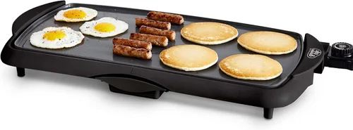 GreenLife 20 x 50.8 cm Plancha Eléctrica Extra Grande, Cerámica Antiadherente Libre de PFAS y PFOA No Tóxica, Control de Temperatura, Calentamiento