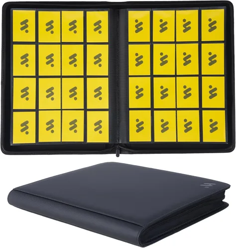 Premium Carpeta de cartas con más de 1000 bolsillos, carpeta de álbum de 16 bolsillos para cartas coleccionables sin anillas, carpeta de bolsillo