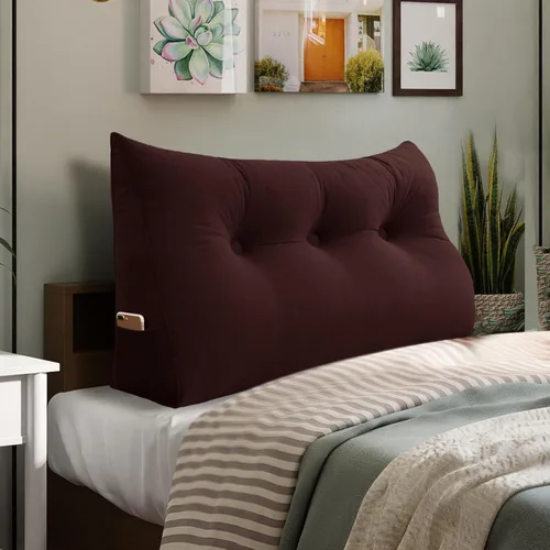 Miniatura 53 de Almohada de Cuña Engrosada de 10 libras para Cabecero Posicionador Corporal Almohada de Cuña para Cama Soporte de Respaldo Almohada Triangular