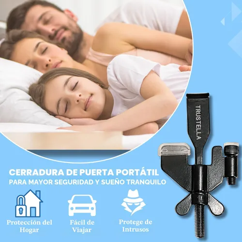 Miniatura 7 de Original Trustella - Cerradura de Puerta Portátil de Servicio Pesado - Dispositivo de Seguridad de Acero Inoxidable para Mayor Seguridad - Ideal