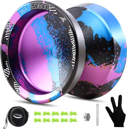 Miniatura 13 de Yoyo R8 Responsive Yoyo para principiantes, Yoyos profesionales no responsivos para adultos Pro Yoyos de trucos de metal con kit de rodamientos Yo