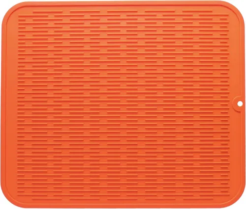 Miniatura 122 de MicoYang Alfombrilla de silicona para secado de platos para múltiples usos, fácil de limpiar, ecológica, resistente al calor, alfombrilla