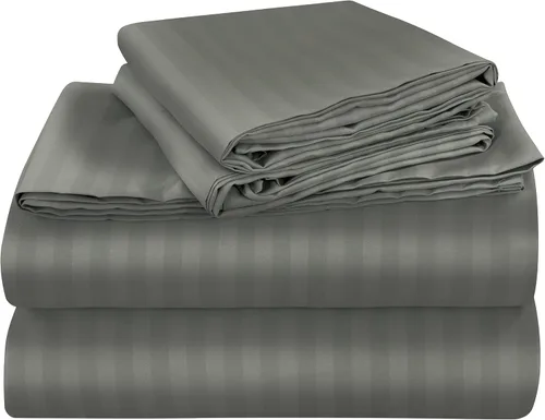 Miniatura 35 de ROYALE LINENS Juego de 4 sábanas King - Ropa de cama de microfibra cepillada suave de 1800 hilos - 1 sábana ajustada y 1 sábana lisa, 2 fundas