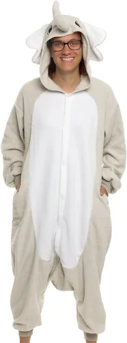 FUNZIEZ! - Disfraz de Halloween para adultos, de animales y criaturas marinas, mameluco afelpado para cosplay, para mujeres y hombres