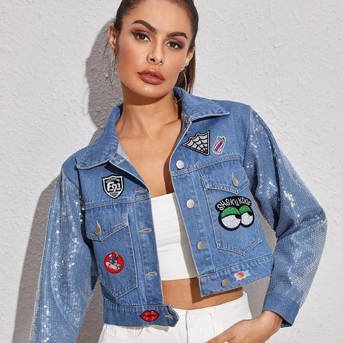 Miniatura 5 de Meneng Parches bordados para planchar con apliques: 30 piezas surtidas Cool Punk bordado bordado cosido parche para chaquetas ropa