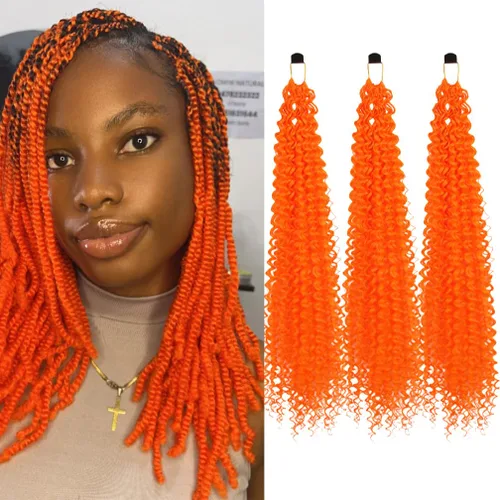 Miniatura 27 de Pelo de ganchillo Ocean Wave de 30 pulgadas, 3 paquetes de cabello trenzado de onda profunda, cabello rizado profundo con ganchillo para mujeres