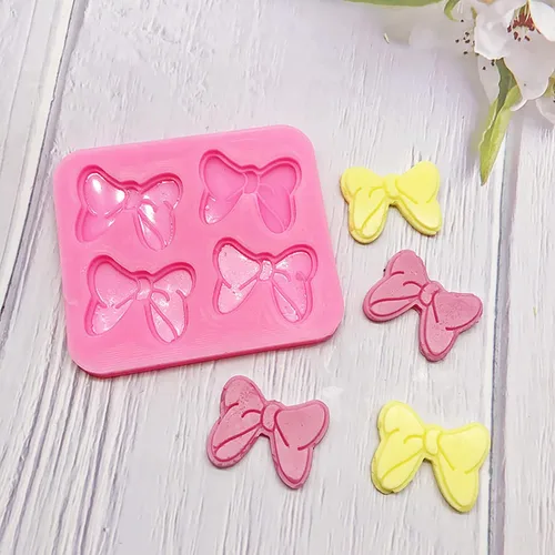 Miniatura 4 de 2 moldes de silicona para moños de ratón para decoración de pasteles, moño, caricatura, mariposa, fondant, para bricolaje, dulces, chocolate, pudín