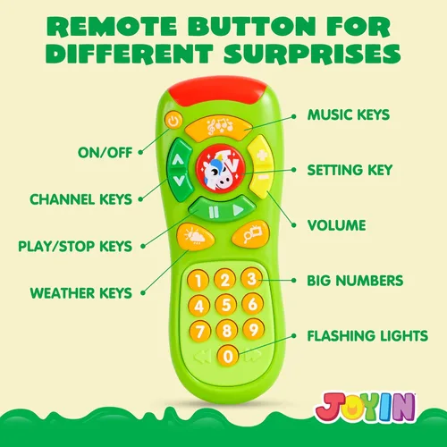 Miniatura 5 de JOYIN Teléfono de juguete para bebé, control remoto y teléfono inteligente con música, divertidos juguetes musicales de aprendizaje para bebés
