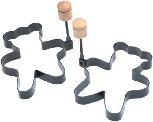 Miniatura 7 de Norpro Anillos redondos antiadherentes para huevos de panqueques, juego de 2, negro