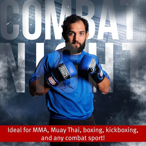 Miniatura 5 de Combat Sports Max Strike - Guantes de entrenamiento de artes marciales mixtas, palma abierta sin dedos para artes marciales mixtas, Muay Thai