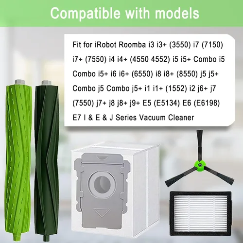 Miniatura 2 de Piezas de repuesto para iRobot Roomba E5 E6 E7 i2 i3 i3+i4 i4+ i5 i5+ i6 i6+ i7 i7+ i8 i8+/Plus i1 E i j Series Robot Aspirador, 1