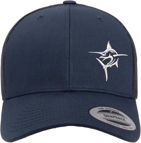 Miniatura 2 de Embroidered Swordfish Trucker Hat Adjustable Snapback Cap Mesh Back Men and Women