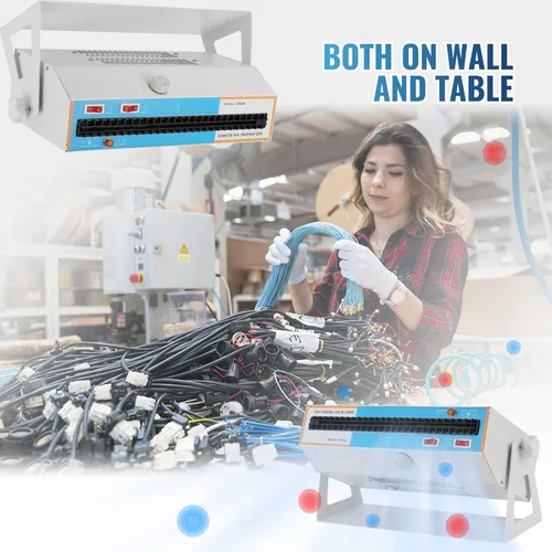 Miniatura 5 de Hanchen Soplador de aire ionizante ionizador antiestático Ventilador estático Ionizador de descarga estática electrostática Soporte de doble