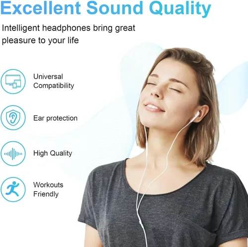 Miniatura 5 de Auriculares USB C con cable para iPhone 17/16, auriculares tipo C con micrófono y control remoto con cancelación de ruido para iPhone 16/15 Pro Max