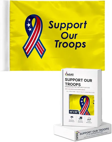 Miniatura 12 de AGAS - Bandera militar de motocicleta de la Marina de los Estados Unidos de 6 x 9 pulgadas, impresa de doble cara en poliéster de punto duradero