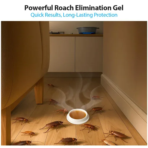 Miniatura 2 de Paquete de 12 estaciones de cebo de gel para cucarachas en interiores, potente mata cucarachas en interiores para infestación de cucarachas, cebo