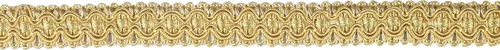 Miniatura 2 de Ribete Trenzado Gimp, 0.7 Pulgadas / 10M (10.9 Yardas) Ribete de Tela, Ribete de Tapicería para Costura Poliéster Manualidades DIY Disfraz Dorado