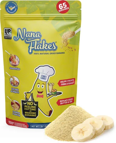 Miniatura 9 de Nutritional Designs Nana Flakes - Polvo de plátano 100% natural, soporte digestivo, fuente de potasio y fibra, sustituto de huevos, mantequilla