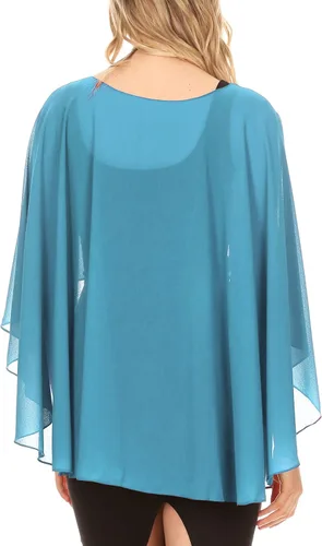 Miniatura 2 de Sakkas Anya - Capa de gasa suave para mujer, para boda, dama de honor, novia, bolero
