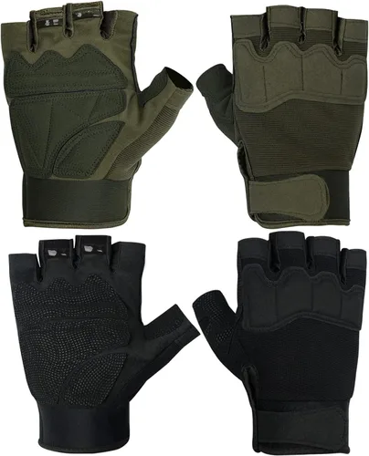 Miniatura 13 de Guantes sin dedos Fioretto para Airsoft, tiro, medio dedo, caza, senderismo, ciclismo, conducción, motocicleta, escalada, guantes de trabajo M210603