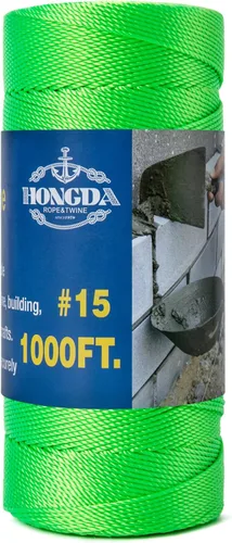 Miniatura 20 de HONGDA Mason Line - Cuerda de polipropileno torcido #18 de 215 pies, perfecta para trabajos de mampostería y para el diseño de construcción general