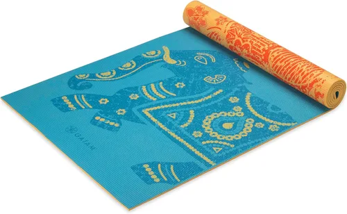 Gaiam tapete de yoga prémium, estampado, extra grueso y antideslizante, de 15/64 pulgadas, para todo tipo de yoga, de pilates y de ejercicios en el