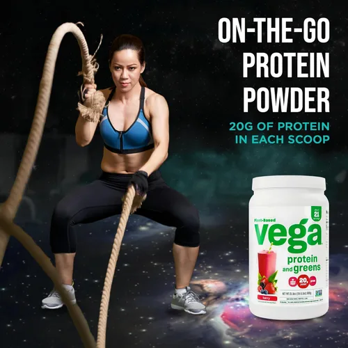 Miniatura 7 de Vega Proteínas y verduras, baya, proteína a base de plantas Polvo de proteínas más vegetales - Polvo de proteína, ceto-amigable, vegetariano, sin