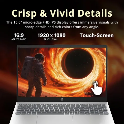 Miniatura 4 de HP Portátil con pantalla táctil FHD de 15.6", AMD Ryzen 5 7520U, 8 GB de RAM LPDDR5, almacenamiento de 1.16 TB