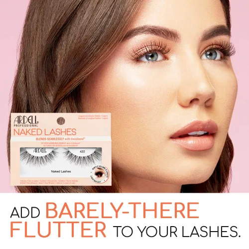 Miniatura 2 de Ardell Naked Natural Lashes 422 - Pestañas postizas de aspecto natural con Invisiband, tira de pestañas suaves de volumen y delicadas para uso
