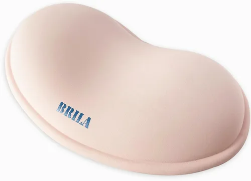 Miniatura 10 de BRILA Reposamuñecas ergonómico de silicona para mouse, gel de sílice refrescante, almohadilla de soporte de muñeca de piel sintética para oficina