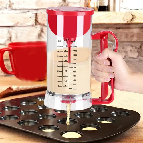 Miniatura 5 de Dispensador de masa inalámbrico alimentado por batería para mezclador de masa, dispensador mezclador eléctrico, panqueques y magdalenas, waffle