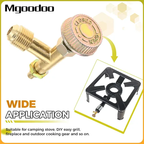 Miniatura 7 de Kit de Válvula de Control de Aguja de 3/8" Macho Giratorio con Rosca de Propano para Estufa de Cocina, Boquilla de Chorro de Propano de 0.047