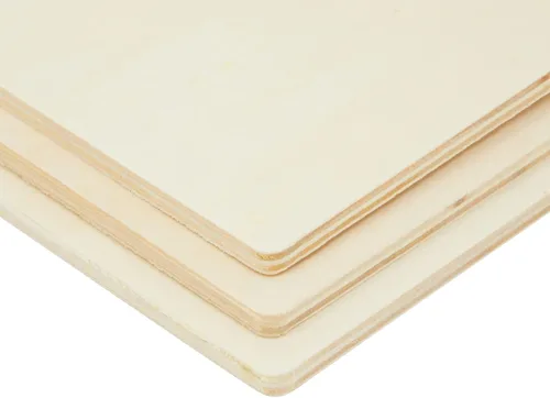 Miniatura 7 de Juvale Tableros rectangulares de madera para manualidades, paquete de 4, 15.5 x 9.8 x 0.2 pulgadas, madera contrachapada de álamo marrón, superficie