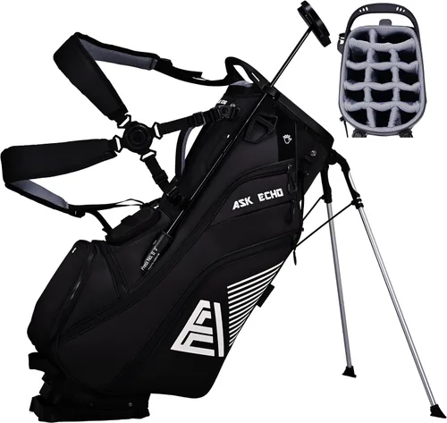 Miniatura 9 de ASK ECHO Golf ST-14 Bolsa híbrida con divisores de longitud completa de 14 vías y clip de putter rápido