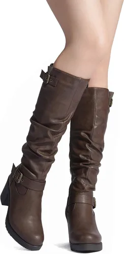 Miniatura 2 de Dream Pairs - Botas a la rodilla de tacón grueso para mujer
