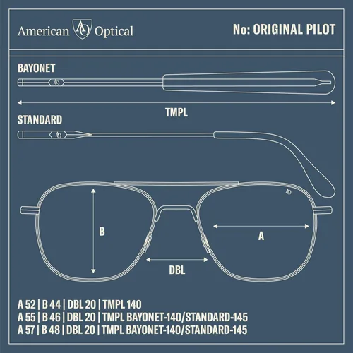 Miniatura 4 de AO Original Pilot Sunglasses - SkyMaster Glass Lenses