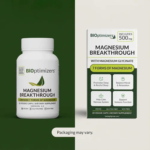 Miniatura 10 de BIOptimizers Suplemento innovador de magnesio con 500 mg - 7 formas de magnesio: glicinato, malato, citrato y más - Apoyo natural para el sueño