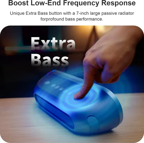 Miniatura 3 de DOSS SoundBox Pro+ P400 Altavoz Bluetooth, sonido estéreo fuerte de 50 W, graves profundos, tiempo de reproducción de 26 horas, luces espejo