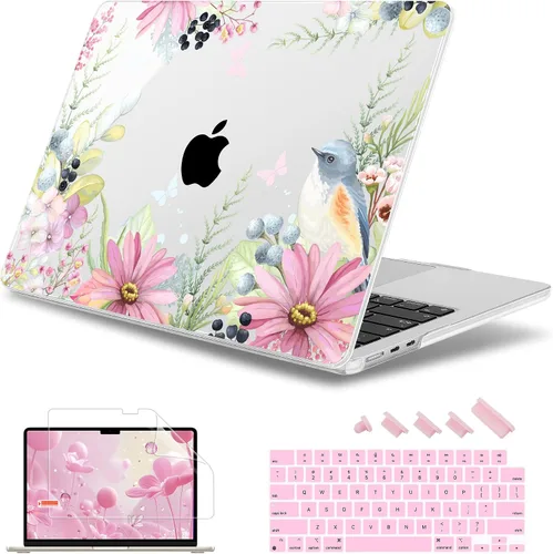 Miniatura 12 de May Chen para M4 MacBook Air de 13.6 pulgadas Funda 2025 2024 2023 2022 Modelos: A3240 A3113 M3 A2681 M2, Carcasa de plástico rígido para MacBook