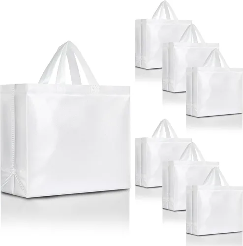 Miniatura 65 de Nush Nush Bolsas de regalo de color azul aguamarina de gran tamaño – Juego de 30 bolsas de regalo azul claro brillante con asas a granel – Bolsa