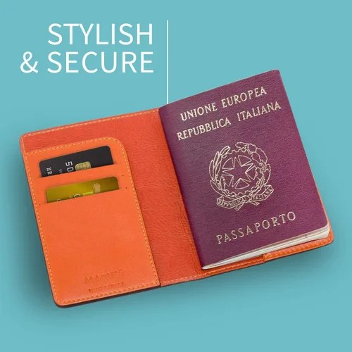 Miniatura 4 de Funda de pasaporte billetera de pielHecho En Italia