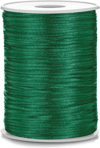 Miniatura 8 de Cable de nailon satinado de 0.079 in x 100 yardas, cola de ratón, nudo chino, cable Kumihimo (gris plateado)