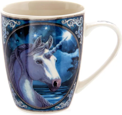Miniatura 6 de Puckator Modelo de producto de taza de porcelana de hueso de unicornio con licencia Lisa Parker - MULP20 Azul