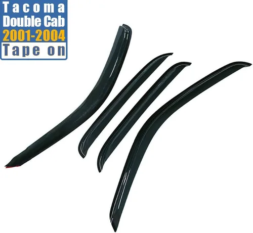 Miniatura 8 de Defectores de ventana con cinta adhesiva compatibles con Tacoma 2001-2004 - Protectores de lluvia de ventana de doble cabina