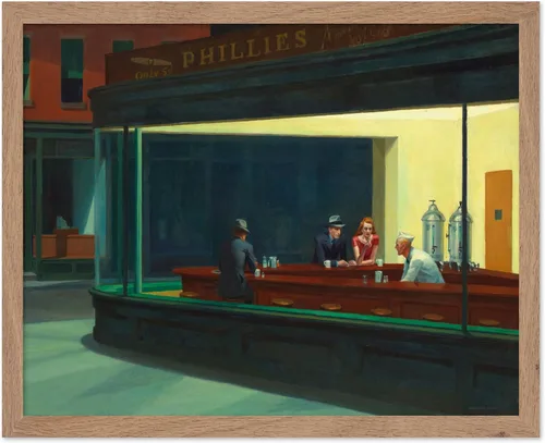 Miniatura 230 de Poster Master Póster vintage de pintura de película de Nueva York, impresión retro de teatro, arte Moody, arte de soledad, arte realismo, arte