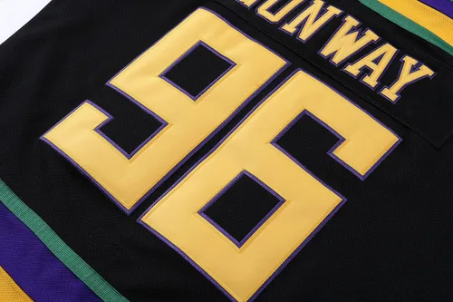 Miniatura 6 de Mighty Ducks Jersey, 96 Conway Jersey, 66 Bombay 33 Goldberg 99 Banks Jersey, camiseta de hockey sobre hielo de película, broidery y costuras