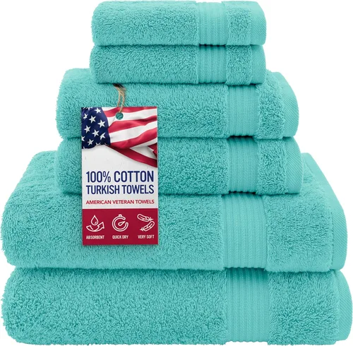Miniatura 56 de Toalla American Veteran, Juego de Toallas de Mano para Baño de 4, 100% Conjunto de Toallas de Mano Turcas de Algodón, Toallas de Mano Suave